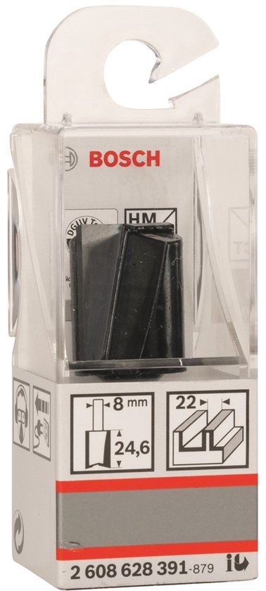 Bosch Vingerfrezen 8 mm, D1 22 mm, L 25 mm, G 56 mm