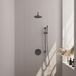 Brauer Gunmetal Edition Thermostatische Regendoucheset Inbouw - Hoofddouche 20 cm - Gebogen Wandarm - 3 Weg - Handdouche Rond - Doucheslang - Geintegreerde Glijstang - Gunmetal