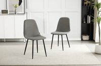Colenis Milou Dining Chair Set of 6 - Grey Velvet Industrial Design