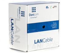 Danicom CAT6A U/UTP 100 meter kabel op rol stug - LSZH (Dca) - Blauw