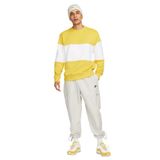 Nike FB7848-709 M NK Club+ FT Crew CB shirt met lange mouwen voor heren Vivid Sulfur/White maat XL