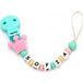 Mamimimama Sucette en silicone avec chaîne multicolore couronne rose