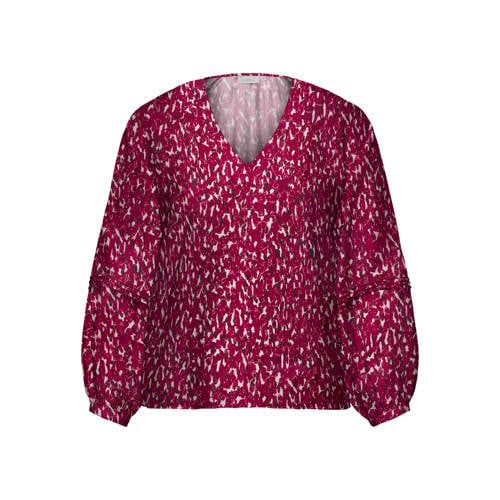 ONLY CARMAKOMA Plus Size Rood Top met Print