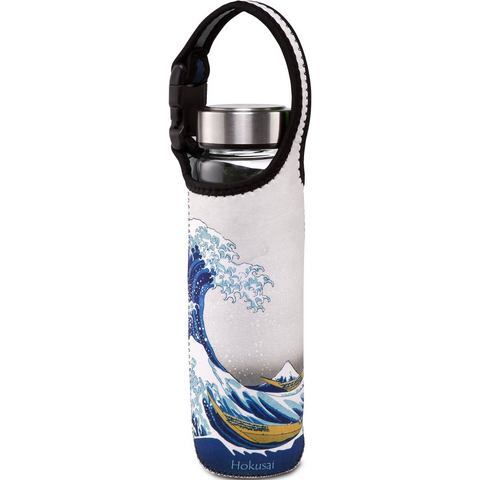 Goebel Goebel Drinkfles Katsushika Hokusai - "De Golf" met edelstalen deksel in individueel gedessineerde neopreen hoes, 700 ml