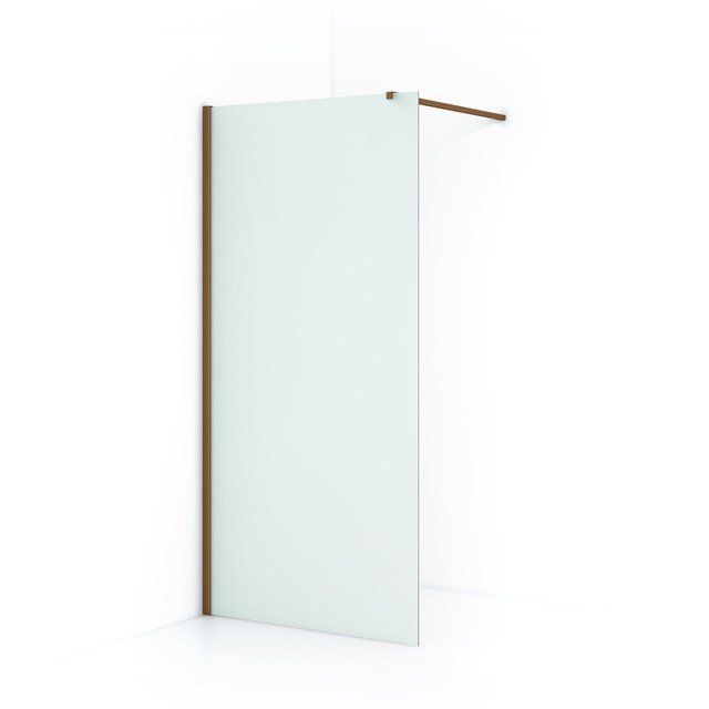 Maxaro Inloopdouche Diamond 100cm 8mm Mat Veiligheidsglas Koper