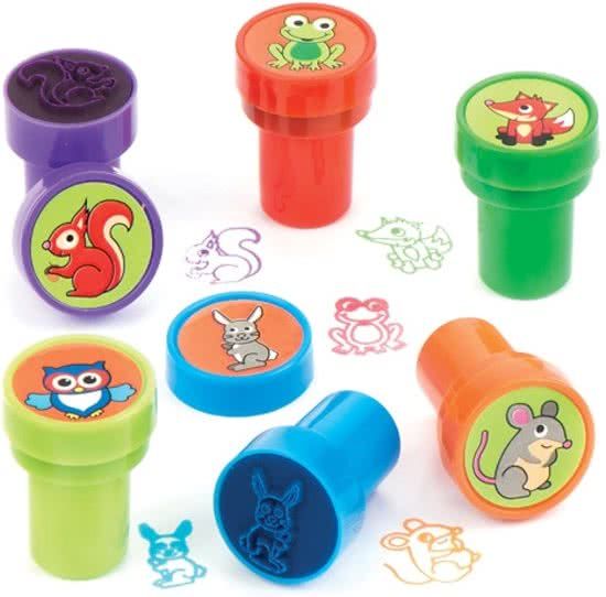 Baker Ross Zelfinktende stempels met bosdieren - 10 stuks