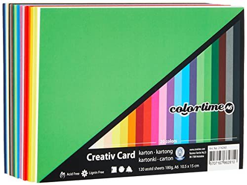 Colortime Creatieve knutselkaart A6 10,5x15 - Multicolor - 5707167862810