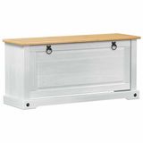 vidaXL Corona Schoenenkast Wit Massief Grenenhout