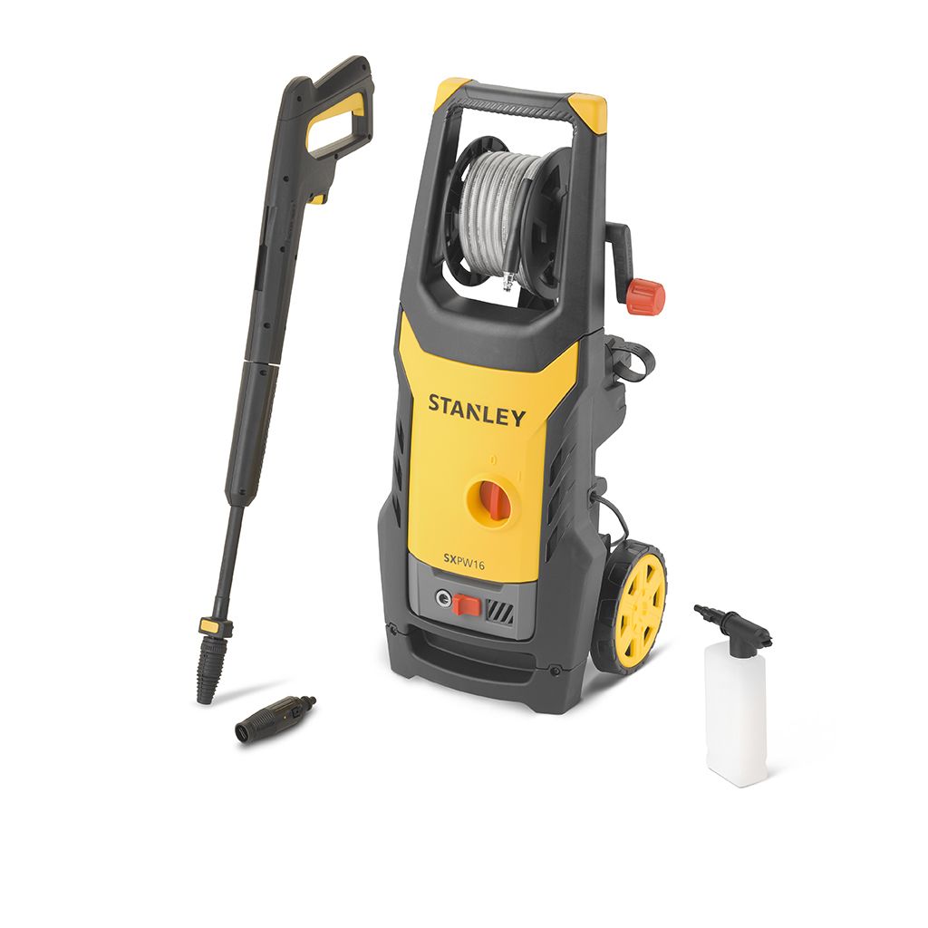 Stanley SXPW16E hogedrukreiniger - 1600W - 420 L/u - Zwart/Geel