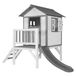 AXI Beach Lodge XL Speelhuis in Wit - Met Verdieping en Grijze Glijbaan - Speelhuisje voor kinderen