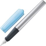 LAMY nexx azure vulpen - met antislip grip & gepolijste stalen penpunt voor linkshandigen (LH) in schrijfbreedte M - driehoekige behuizing van aluminium - inclusief LAMY T 10 blauwe inktpatroon