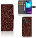 B2Ctelecom Motorola Book Case voor Moto E20 | E30 | E40 Book Cover Koffiebonen