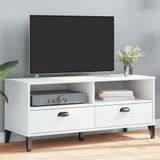 Prolenta Maison Exclusive Meuble TV VIKEN, blanc, en panneaux de particules