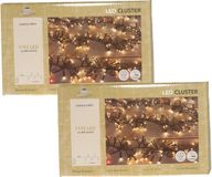 Anna's Collection Clusterverlichting - 2x - 1152 LED lampjes - Warm wit - 690 cm - Kerstverlichting lichtsnoer - Dimmer