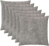 vidaXL Kussensloop Lichtgrijs Katoensatijn 80 x 80 cm (6 stuks)