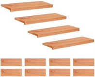 vidaXL - Trapmatten - 12 stuks - Lak - 80 x 25 x 2 cm - Massief beukenhout