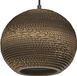 OSRAM hanglamp Decor Cardboard Ball bruin van golfkarton, lichtgewicht, E27, 260 mm diameter, lampenkap van gerecycled materiaal, duurzaam dankzij vervangbare lichtbron, eenvoudig te installeren
