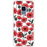 Samsung Galaxy S9 Fleurs de pavot Verstevigd hoesje met sublimatie bedrukking
