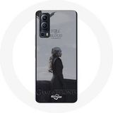 Maniacase Etui voor Vivo Y72 Game of Thrones Seizoen 8 Daenerys Targaryen Vuur en Bloed De IJzeren Troon Grijs Logo