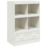 vidaXL Hoge kast, wit, 67x39x95 cm, staal