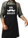 Bellatio Decorations Mr Right Snor Cadeau Schort Zwart Heren Katoen One Size