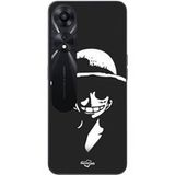 Maniacase Etui Oppo A78 5G Monkey D. Luffy zwart wit