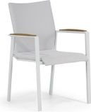 Lifestyle Garden Furniture Lifestyle Brandon/Los Angeles 300 cm dining tuinset 9-delig Wit Aluminium 8 zitplekken Stapelbare stoelen