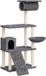 vidaXL Arbre à chat avec poteaux à gratter en sisal 131 cm gris foncé