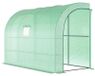 StarTech Kas voor de tuin - Mini kas van folie - Kunststof afdekking - UV-bestendig - 3 niveaus - Deur met rits - Groen