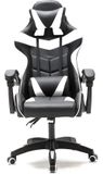 VDD Gaming Cyclone Gamestoel - Ergonomische Gaming Stoel - Zwart/Wit