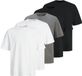 Jack & Jones Heren T-Shirt JJHUGO Ronde Hals Effen 5-Pack - Maat XXL