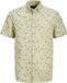 Jack & Jones Overhemd Regular Fit Korte Mouw Linnenmix Dierenprint Beige/Pastelgeel/Grijs XXL