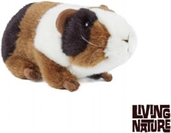 Living Nature Knuffel Cavia Zwart Wit Bruin