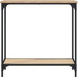 vidaXL Wandtafel 101x30,5x75 cm bewerkt hout zwart