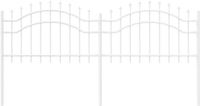 vidaXL Tuinhek WOERDEN, 240 x 115 cm, gepoedercoat staal, wit