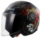 LS2 OF616 Airflow II Happy Dreams Mat Zwart Jethelm - Helm