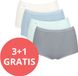 Sloggi Women Basic+ Maxi (4-pack) - dames slip - wit - lichtblauw - lichtgroen en grijs