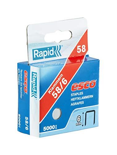 Rapid Esco nietjes type 58, 6 mm nietjes, 5000 stuks, fijndraadklemmen voor Esco handnietjes