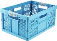 Keeeper Professionele inklapbare opbergbox 'eco lea', 32 liter, hemelsblauw