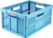 Keeeper Professionele inklapbare opbergbox 'eco lea', 32 liter, hemelsblauw