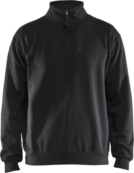 Blåkläder Sweatshirt met halve rits 3587-1169 - Zwart - 4XL