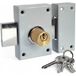 Dom – Verrou en applique double entrée pour porte principale – Pêne en acier 30 mm – Pose facile – 3 clés incluses – Conception compacte