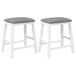 VidaXL Barstoelen met kussens 2 stuks massief hout rubber wit