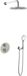 Hotbath Buddy - Inbouw Regendoucheset - Thermostatisch - Wandarm 35 cm - Hoofddouche 300 mm - Ronde Handdouche 3 Standen - met 2-Weg Stop-Omstel - Waterbesparend - V02