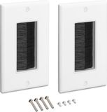 kwmobile Kabeldoorvoer - Set van 2 - Wit/Zwart