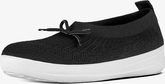 FitFlop Uberknit Slip-On Ballerina With Bow - Black - Size 36