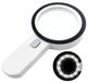 Loupe avec 12 LED, grossissement 30x, double lentille en verre, pour seniors