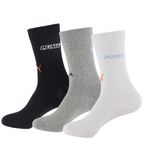 Puma Chaussettes - Lot de 3 - Regular Crew - Noir Chiné/Gris Chiné/Blanc - 39/42 - Chaussettes
