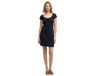 Superdry Sweetheart Jersey Mini Jurk Korte Mouwen Vierkante Hals Effen Eclipse Navy XS Vrouw