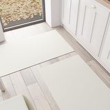 PETTI Artigiani Italiani - Vloerkleed voor keuken, loper voor keuken, antislip en wasbaar, 52 x 180 cm, eenkleurig design, zandkleurig, 100% Made in Italy